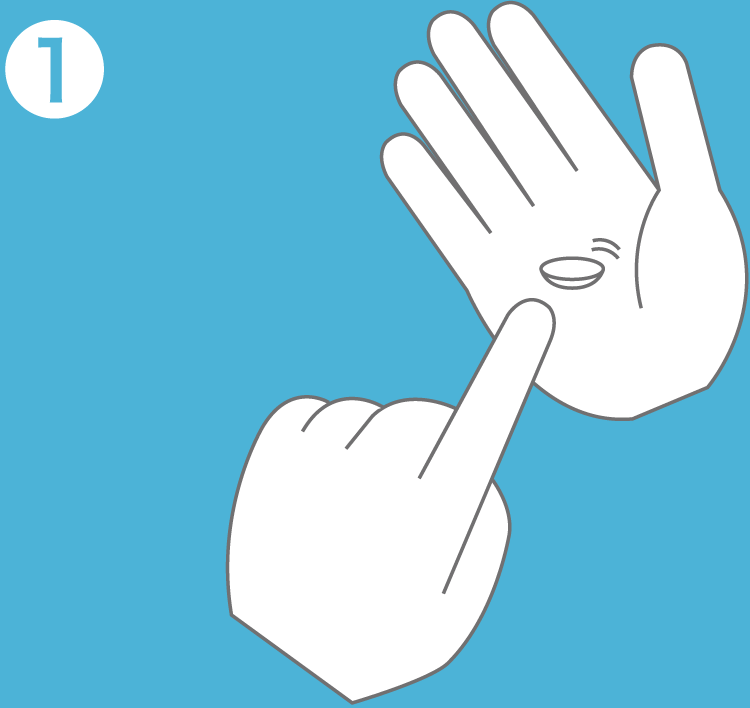 ソフトレンズケア方法　こすり洗い